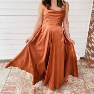 Rust Orange Bridesmaid Dress